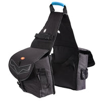 Fort Worth Multi Pocket Trail Riding Saddle Bag Black