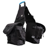 Fort Worth Multi Pocket Trail Riding Saddle Bag Black