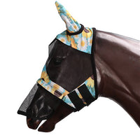 Kool Master Fly Mask w/Removeable Nose Cover - Sunflower Print