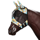 Kool Master Fly Mask w/Removeable Nose Cover - Sunflower Print