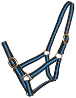 Blue Tag Striped Web Halter