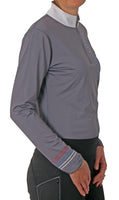 Cavallino Sport Long Sleeve Riding Shirt - Grey