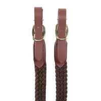 Cottonfields Roper Rein With Buckle Ends 7'6" / 2.28m - Brown